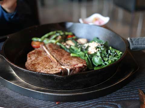 Tbone steak bakken