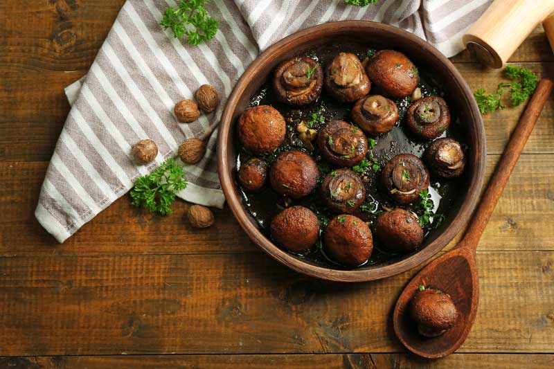 Champignons bakken