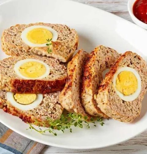Gehaktbrood met ei