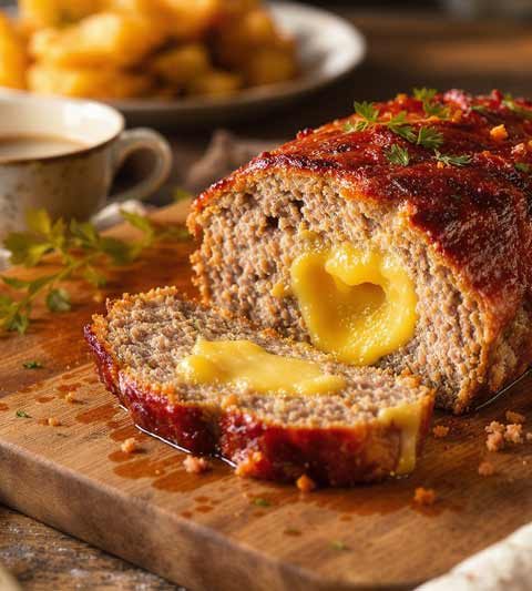 Gehaktbrood met kaas