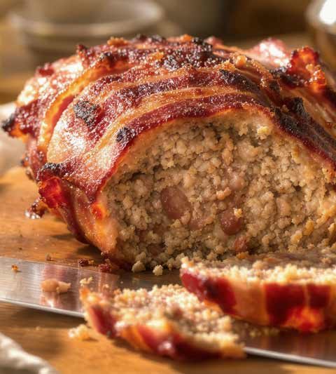 Gehaktbrood met spek