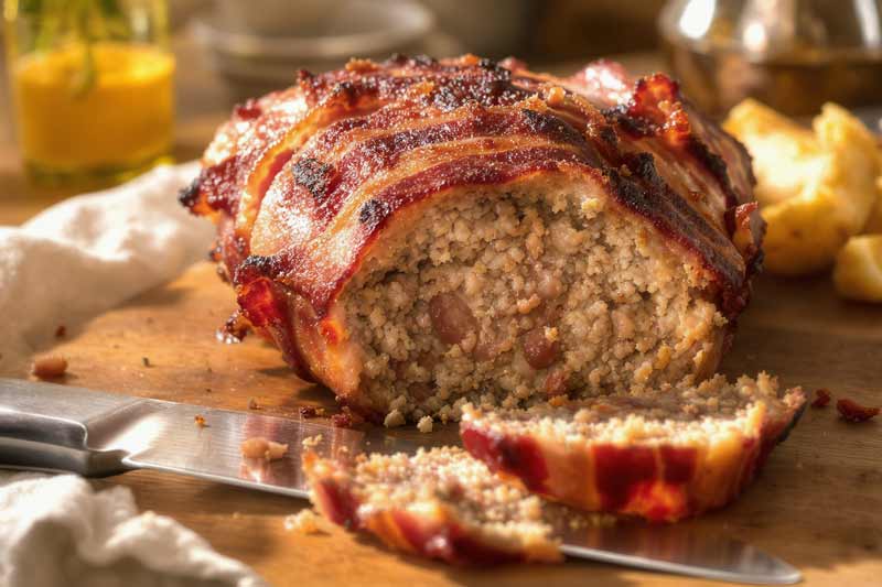 Gehaktbrood met spek