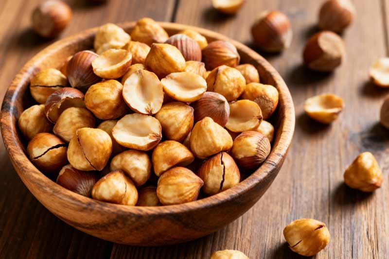 Hazelnoten roosteren