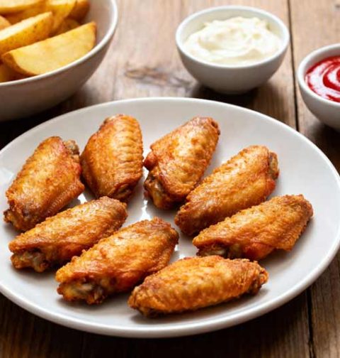 Kippenvleugels bakken
