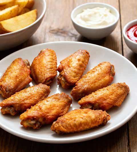 Kippenvleugels bakken