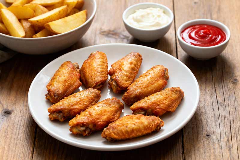 Kippenvleugels bakken