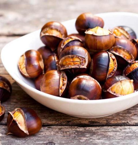 Tamme kastanjes poffen