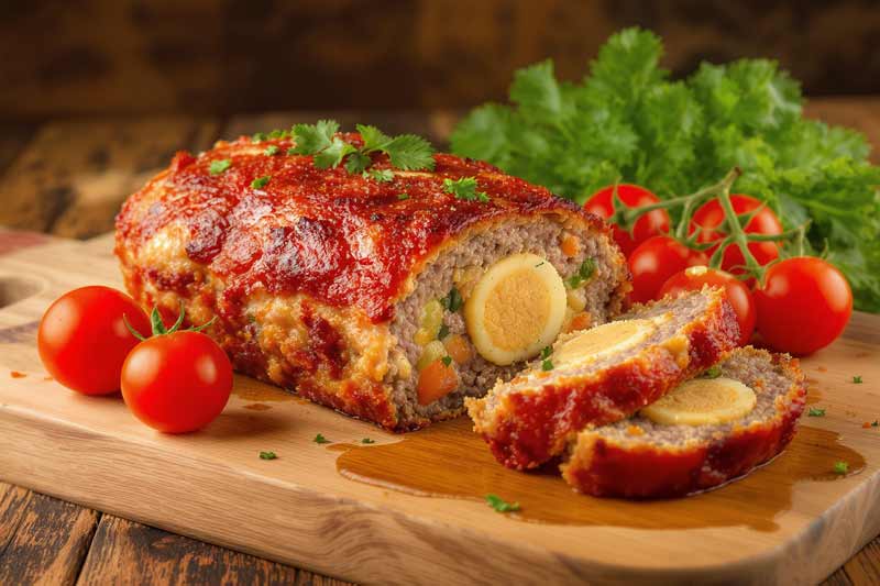 Vleesbrood met een heerlijke vulling