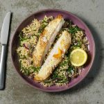 Witte asperges bakken